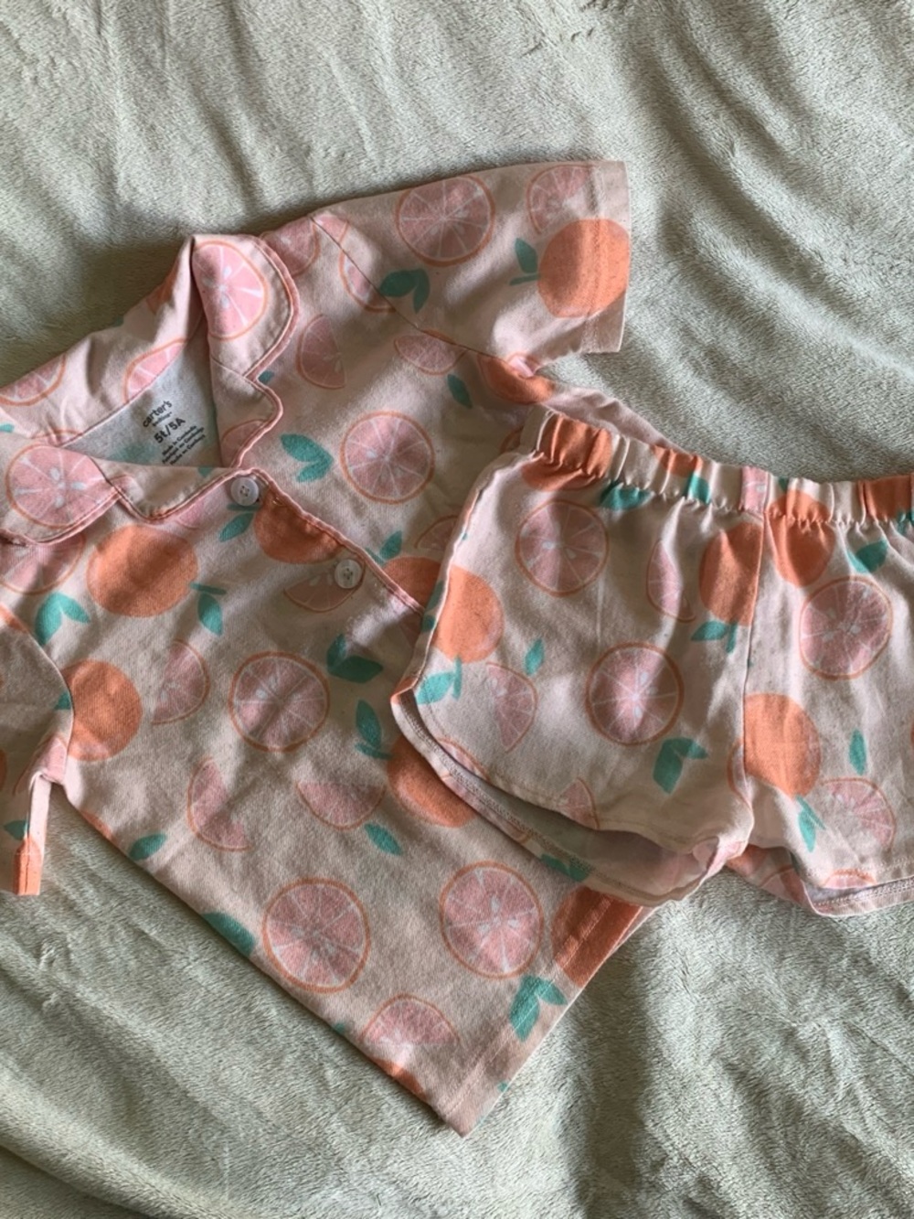 Carter's Pink Peach Slice Pajama Set